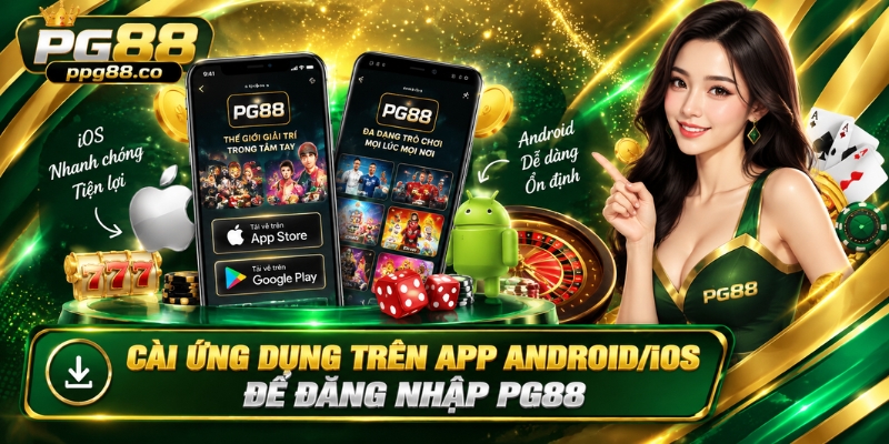 Cài ứng dụng trên App Android/iOS để đăng nhập PG88